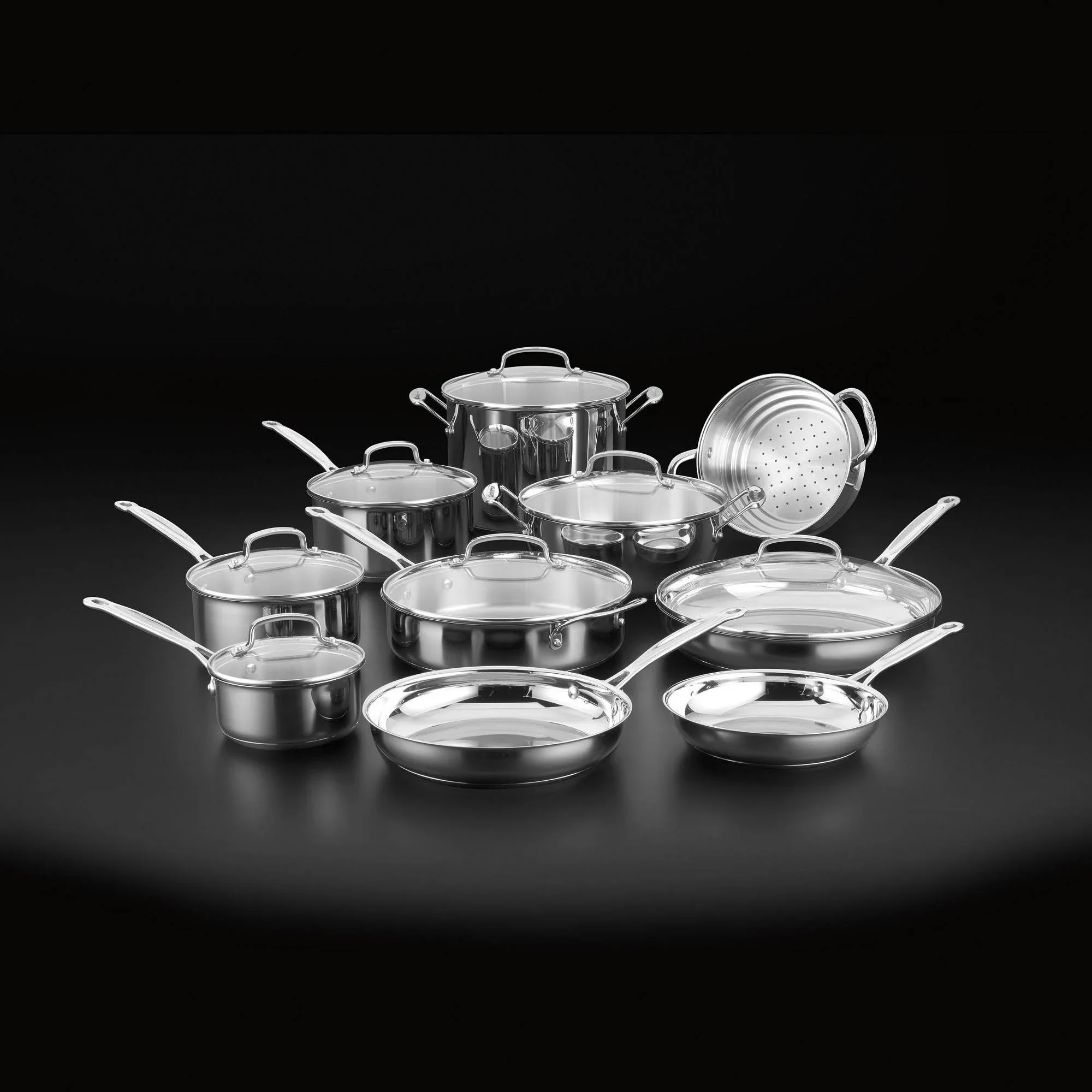 Cuisinart 17-Piece Chefs Classic Stainless Steel Cookware Set