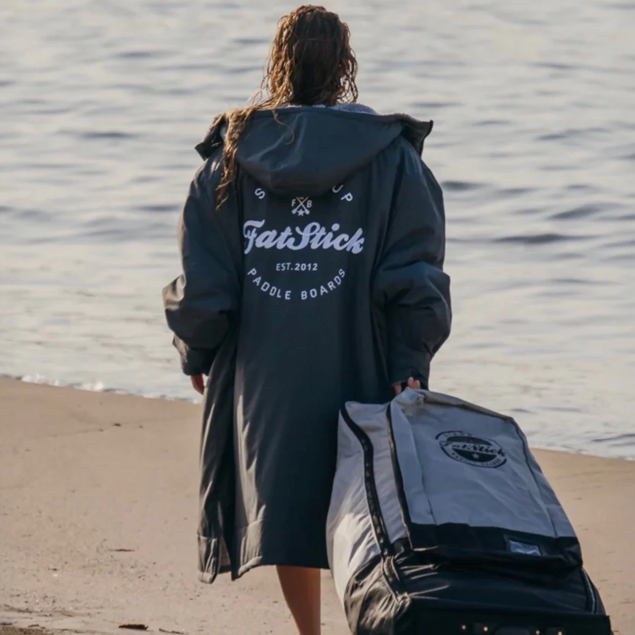 FREE BEANIE | Recycled Fleece Changing Robe “FatWrap�?| Waterproof |Beach | Swimming | Surfing | Coat