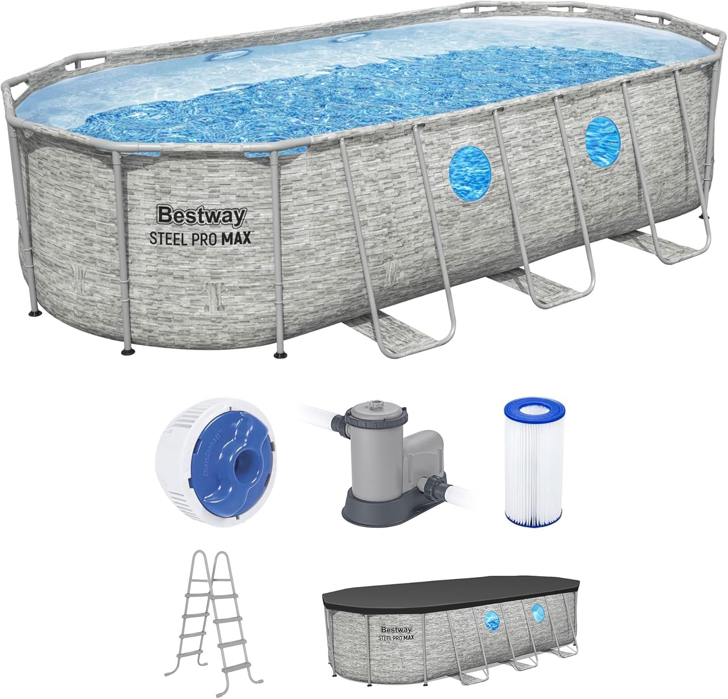 Power Steel Swim Vista Series II 14' x 8' 2