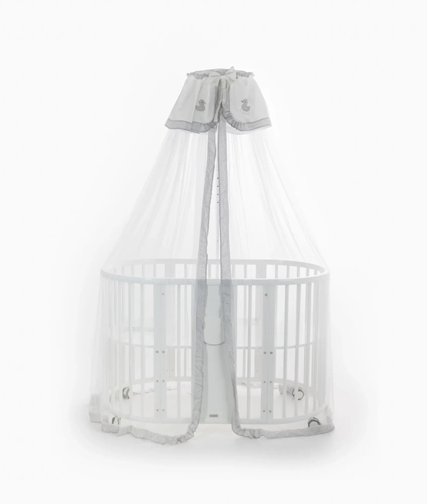 Cot Canopy & Stand Set | White & Grey