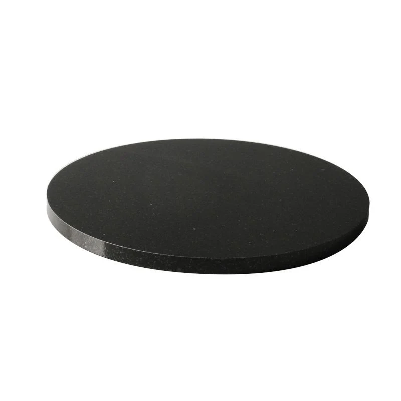 Round Black Granite Base, 7.875