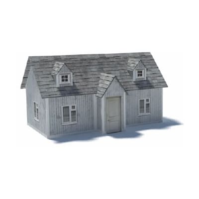 House (1 level gray roof)