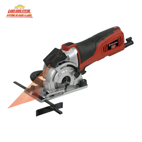 King Canada 8335L  ~  Mini Plunge Saw 3-1/2 Inch Kit With Laser & 3 Blades