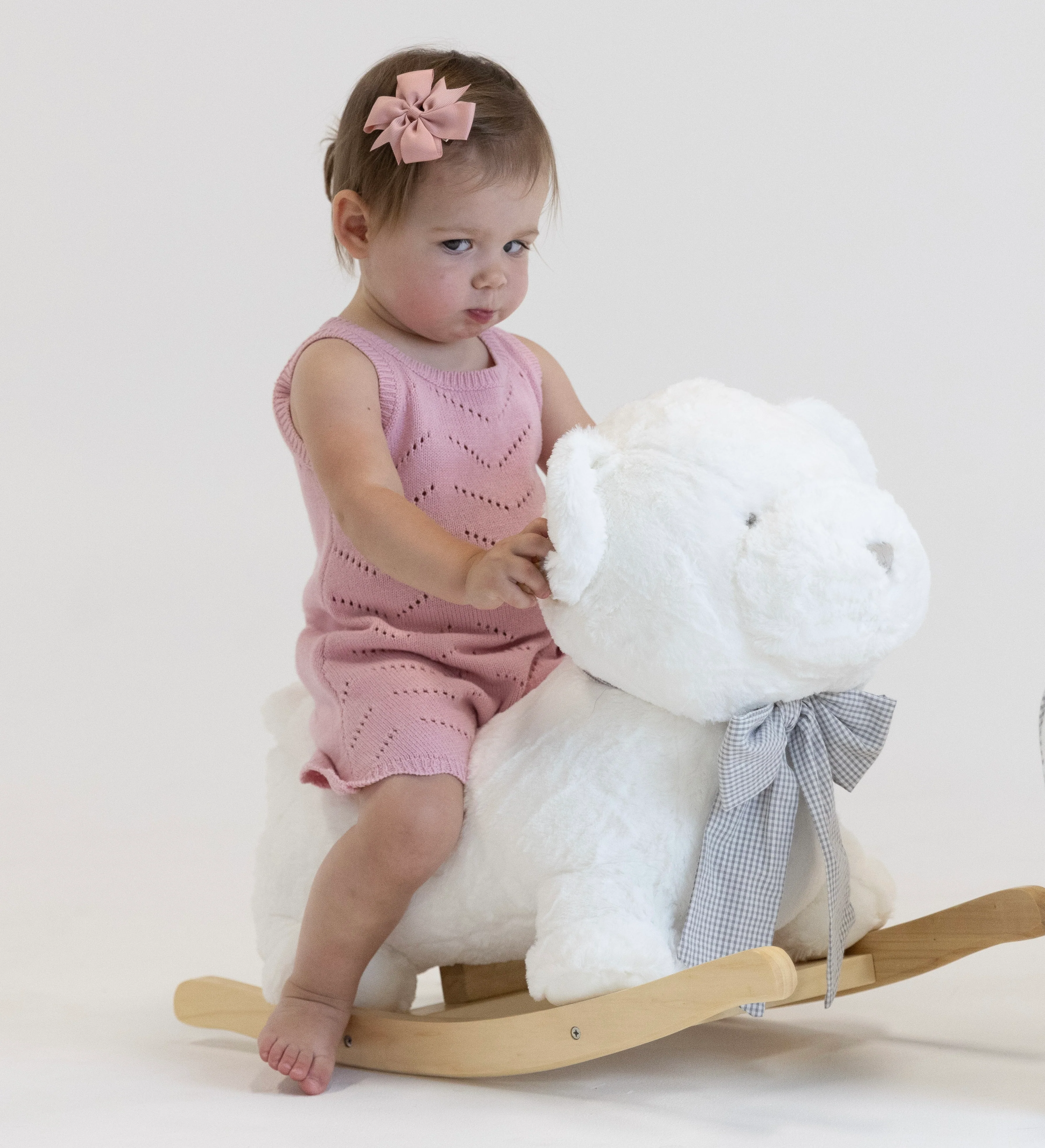 Rocking Teddy Bear | White & Grey
