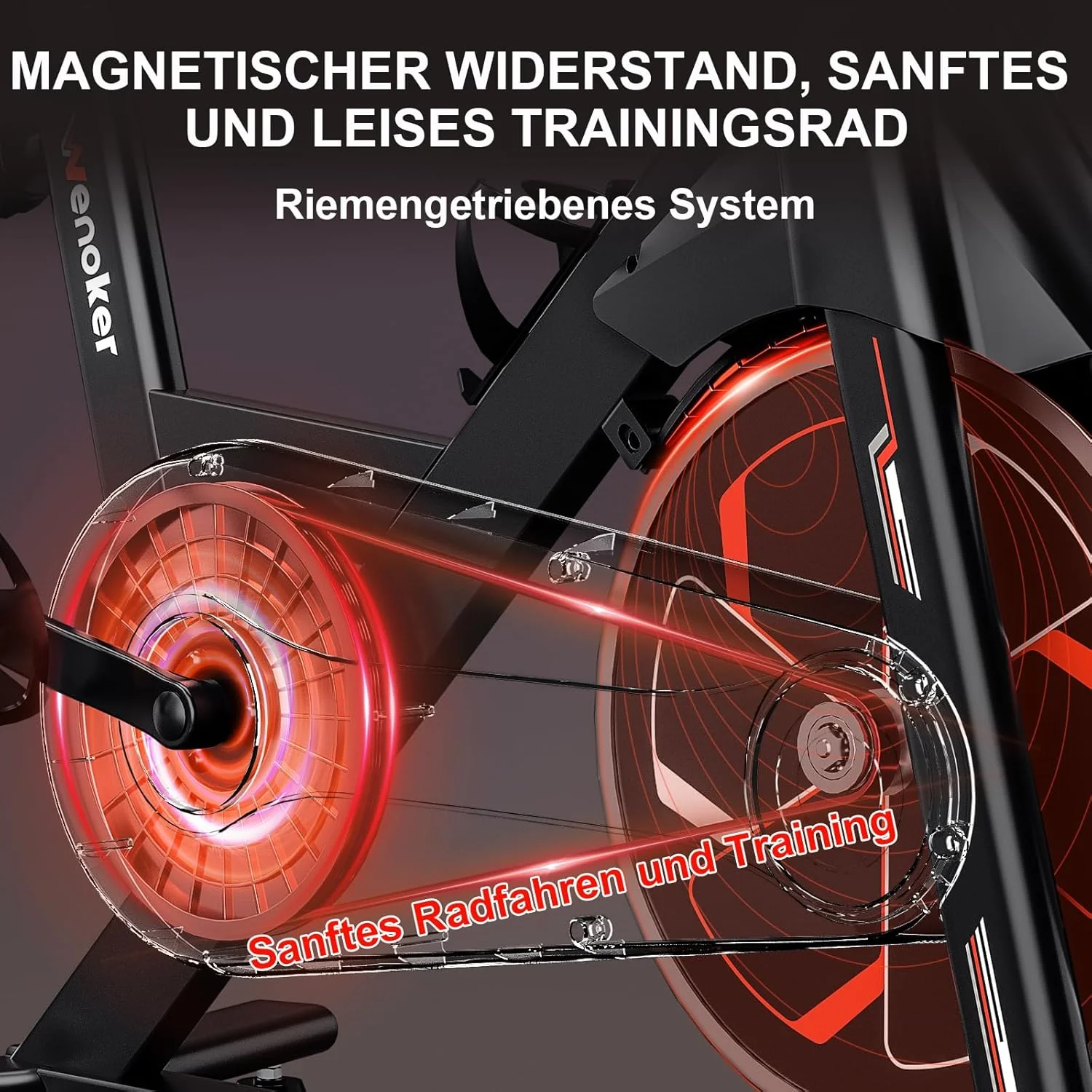 [Aggiornato 2025] Cyclette Wenoker, Bici stazionaria a resistenza magnetica per casa, Cyclette da interno silenziosa con volano pesante e monitor LCD migliorato, fino a 160 kg