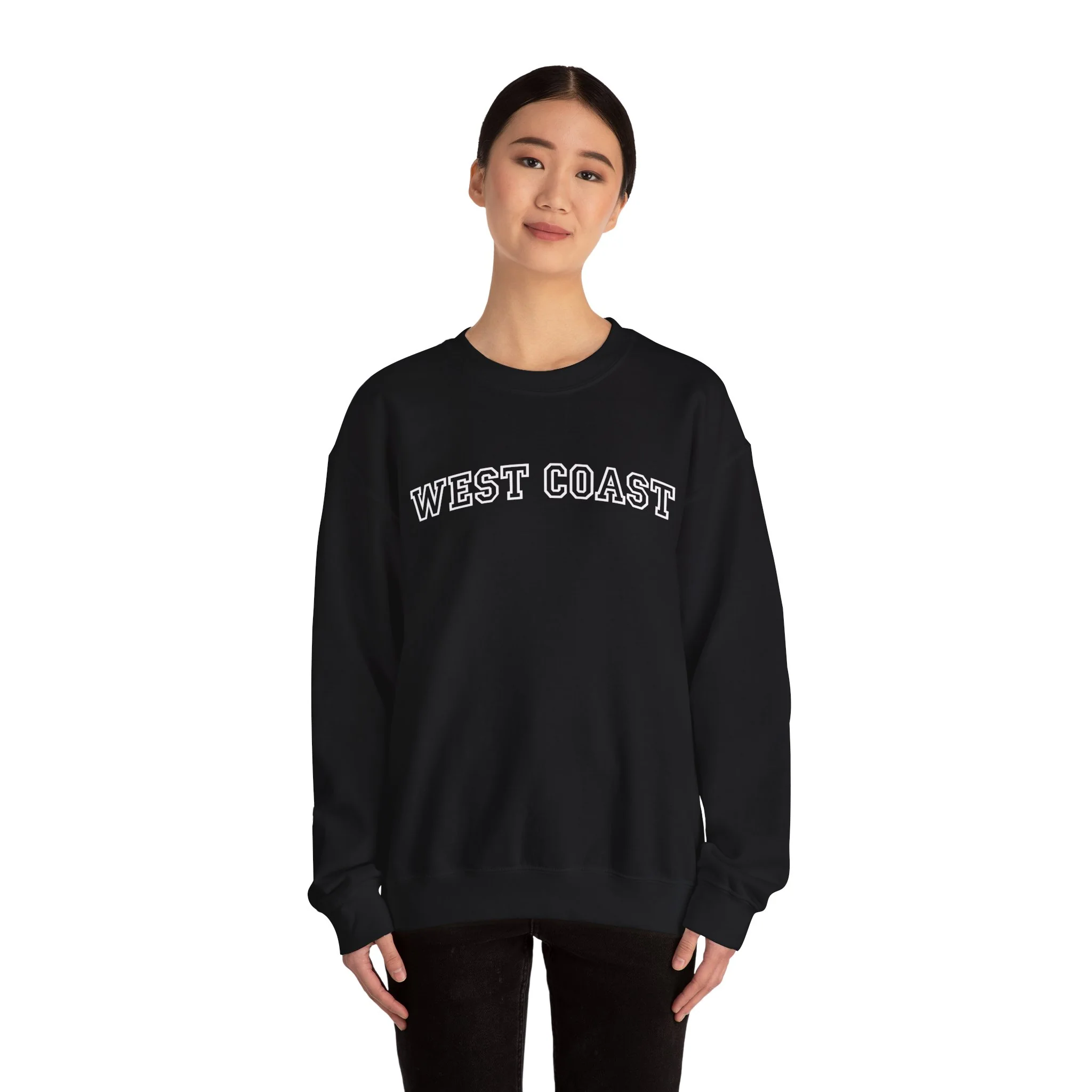 West Coast Crewneck Sweatshirt - Classic Arched Text Pullover