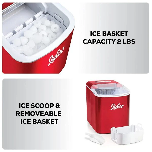 Igloo ICEB26RR Automatic Portable Electric Countertop Ice Maker Machine