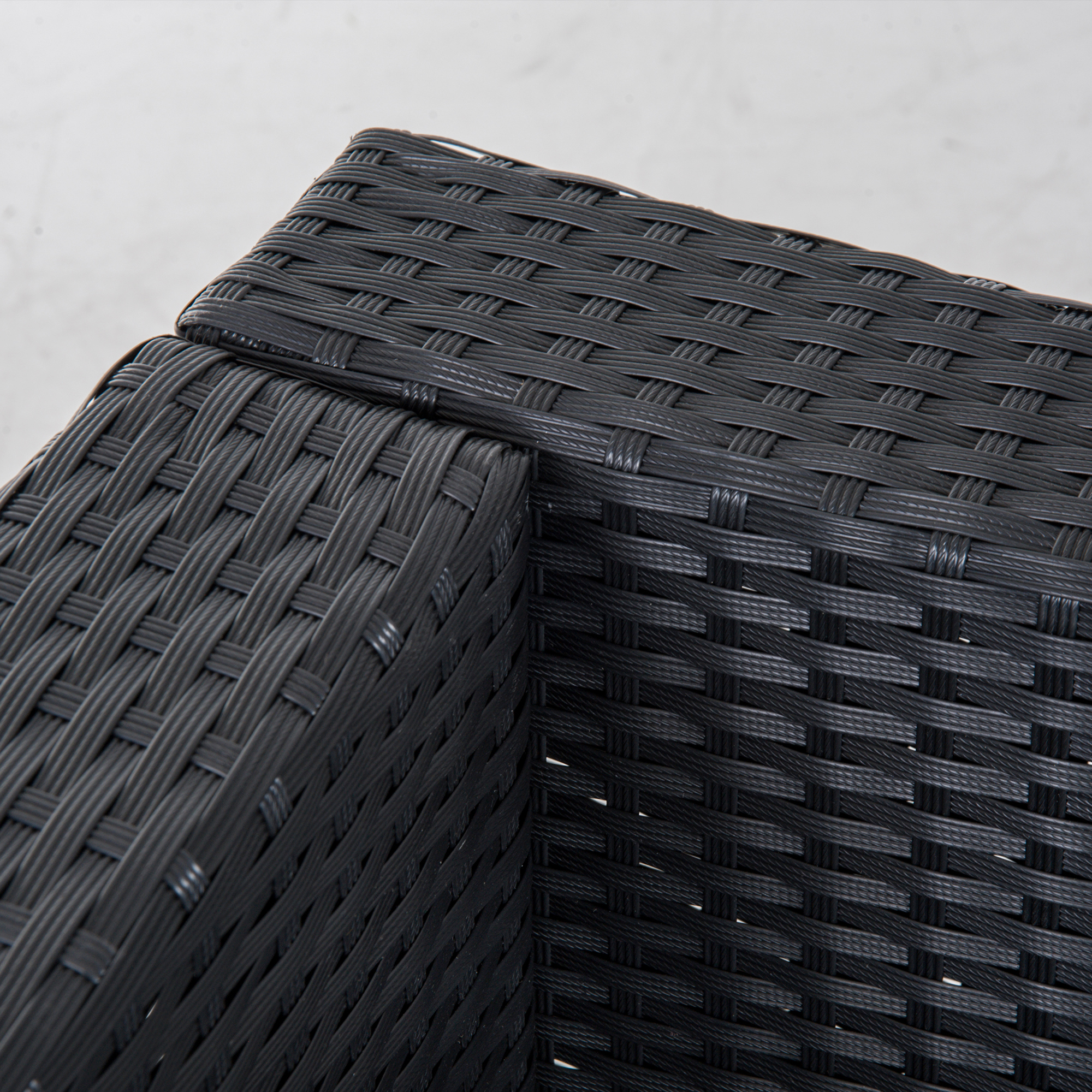 Outsunny tuinmeubels 6-delig Staal zwart + crème