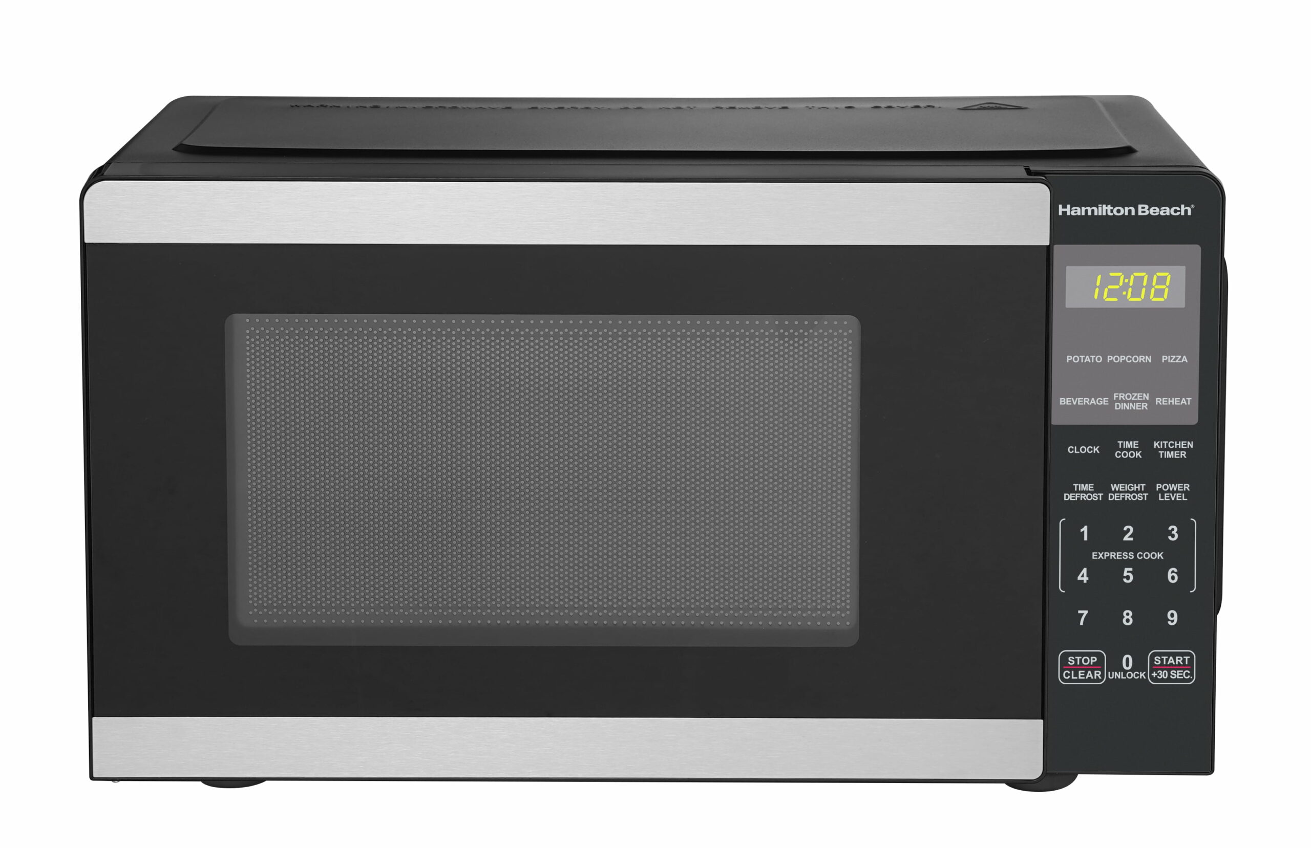 Hamilton Beach 0.9 Cu Ft 900W Stainless Steel Countertop Microwave Oven