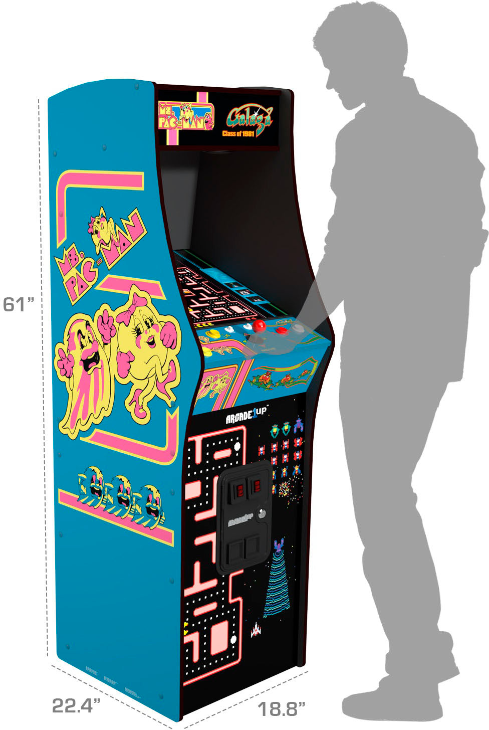 Arcade1Up Class of 81′ Deluxe Arcade Game, Blue – Retro Gaming Console