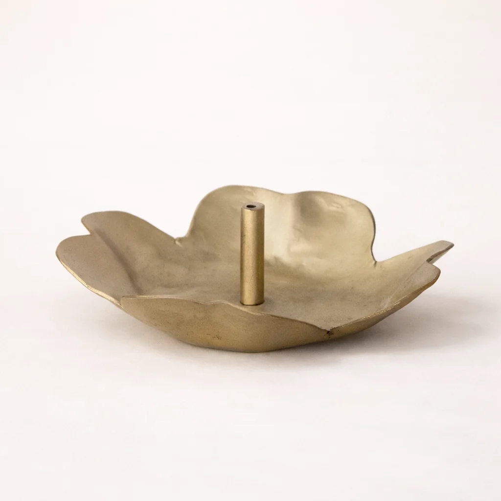 Brass Flower Shaped Incense Holder