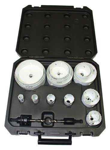 Tuff Grade TGHS-K019  ~  Hole Saw Kit 19Pc Bi-Metal Vari Pitch