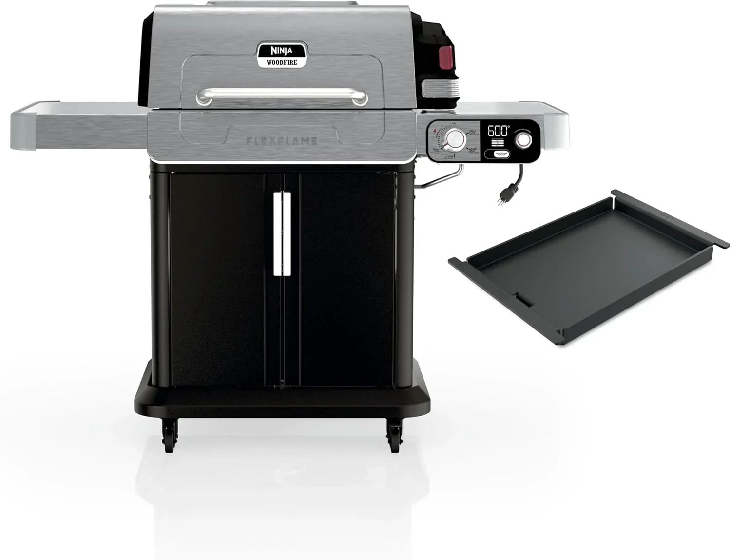 Ninja FlexFlame Grill and Smoker Electric Propane Grill Roaster BBQ Grill 5-in-1 Cooking System
