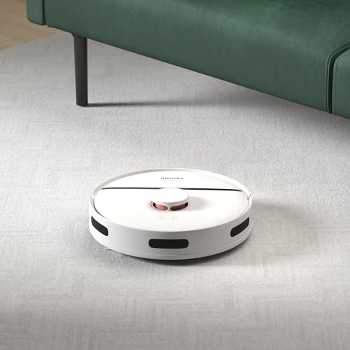 PHILIPS HomeRun Serie 3000 Robot Aspirapolvere e Lavapavimenti con Mappatura, Alta Potenza Asp.ne 4000 Pa, navigazione laser, 200 min funzionamento, per Tappeti e Peli di Animali, App WiFi, XU3000/02 : Casa e cucina