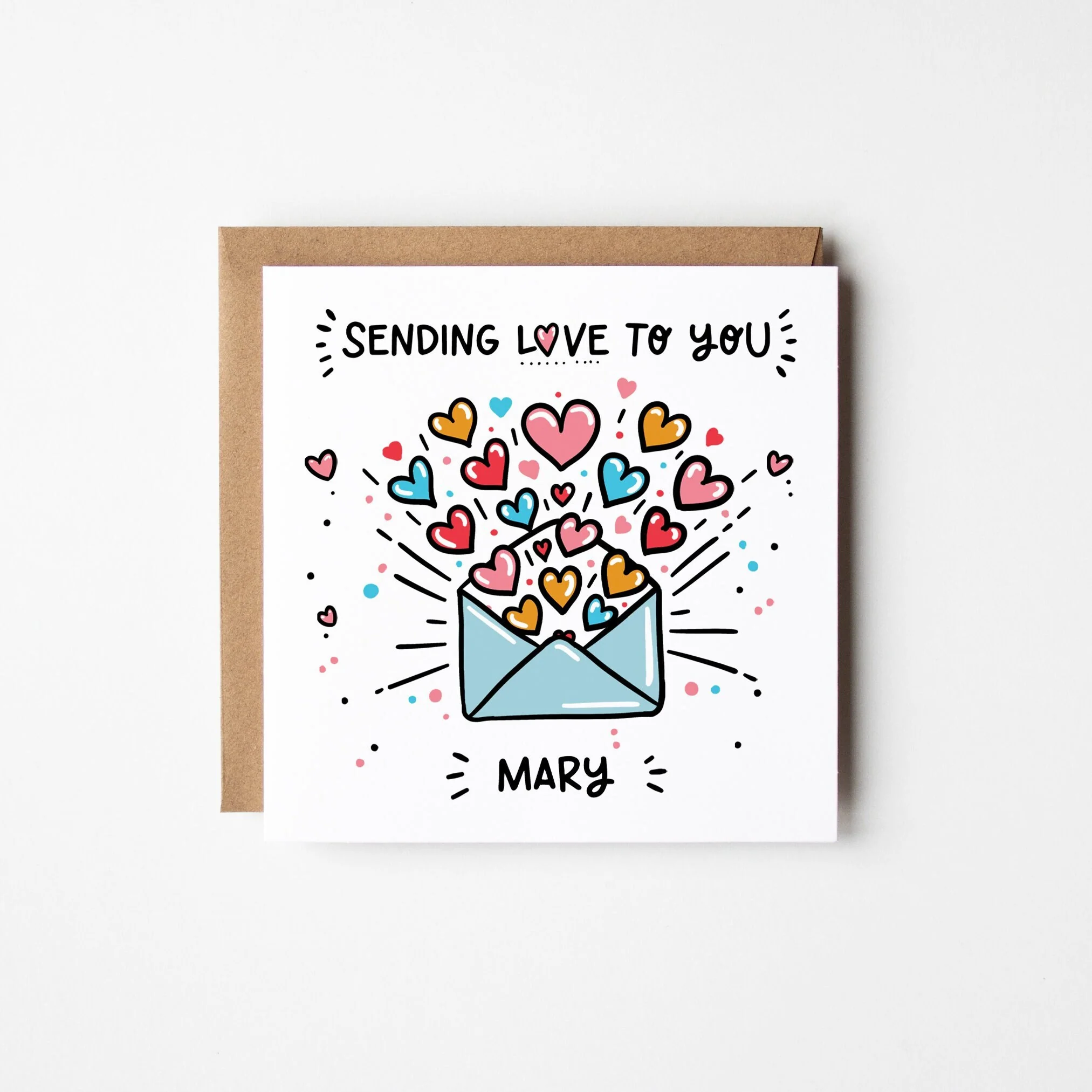 Sending Love Card ? Personalised Thinking of You Card ? Long Distance Relationship Card ?