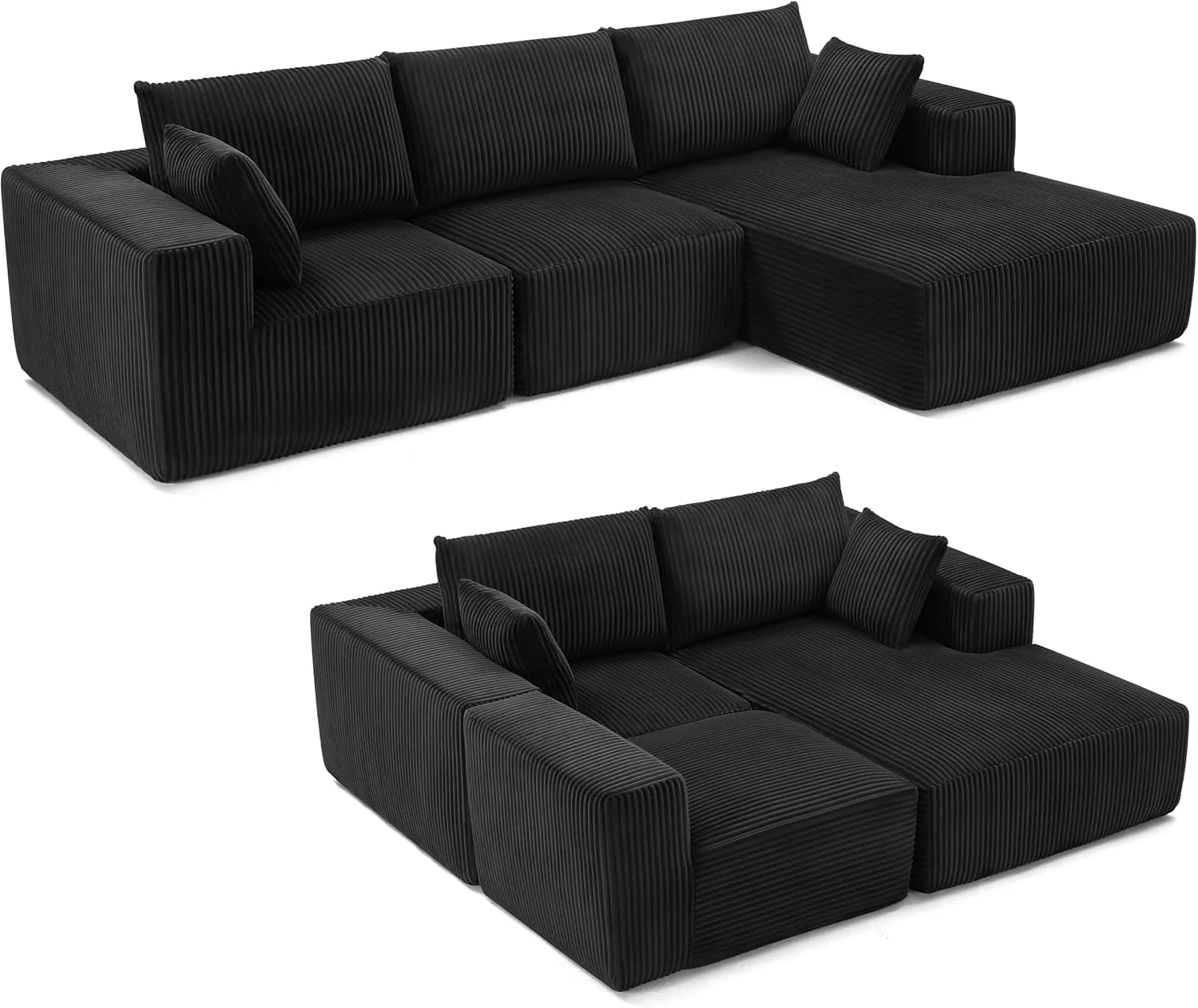 108 Modular Sectional Sofa Cloud Sectional Couch Modern Modular L-Shape Sofa Couch