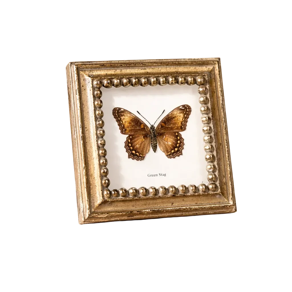 Gold Beaded Square Photo Frame