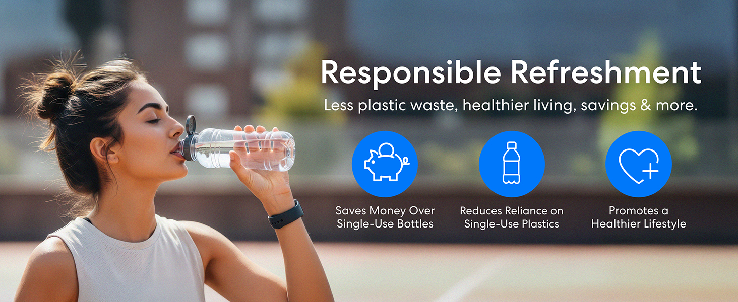Responsible Refreshment: Less plastic waste, healthier living, savings &amp; more.