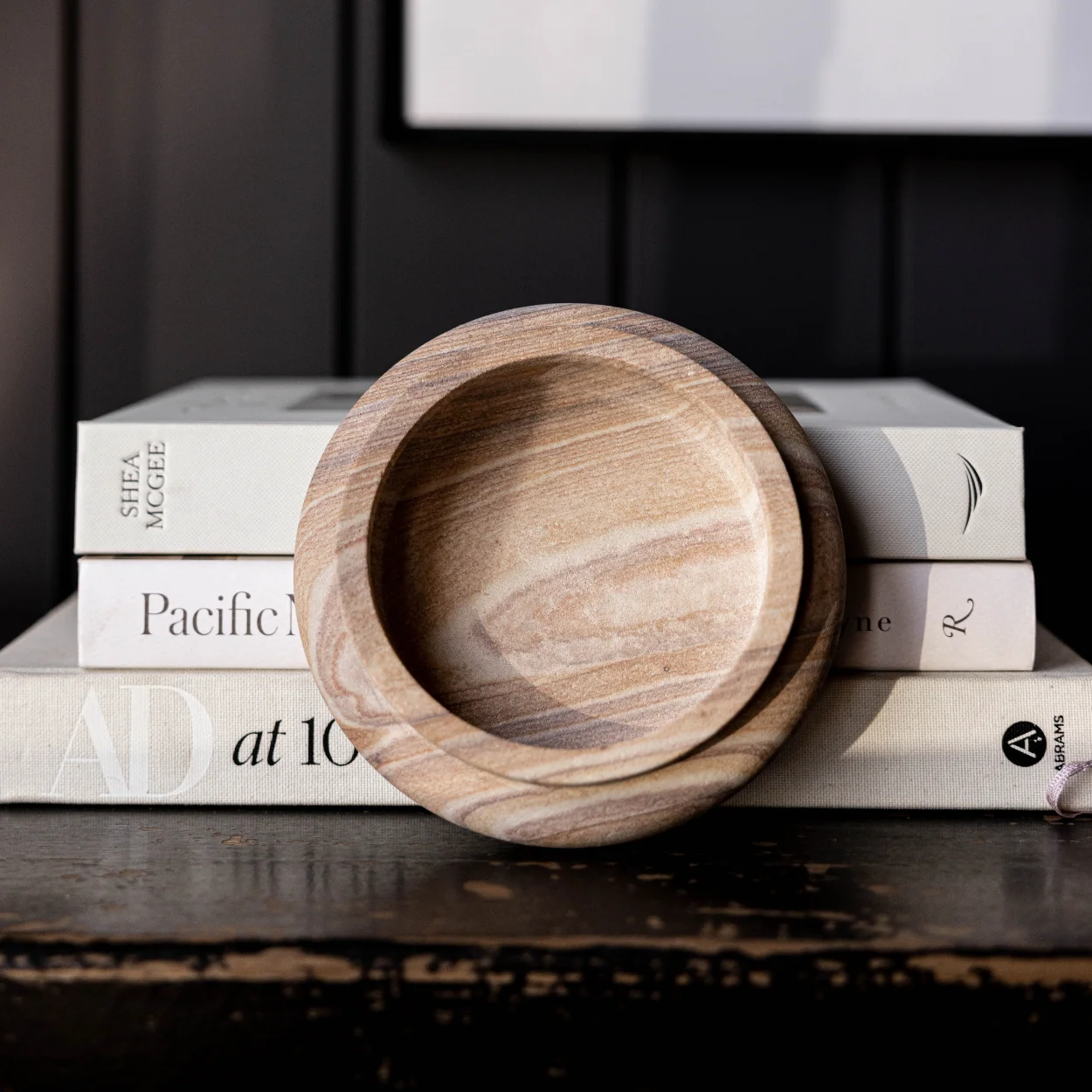 Hand Carved Sandstone Bowl