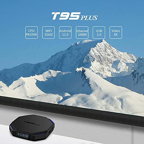 Android 11.0 Tv Box, T95 Plus Smart Tv Box Android 11 2.4g / 5g Wifi Rk3566 1000m 8k 8 Gb 64 Gb 32 Gb 4k Media Player Tvbox Set Top Box(Color:8 64g) : Elettronica