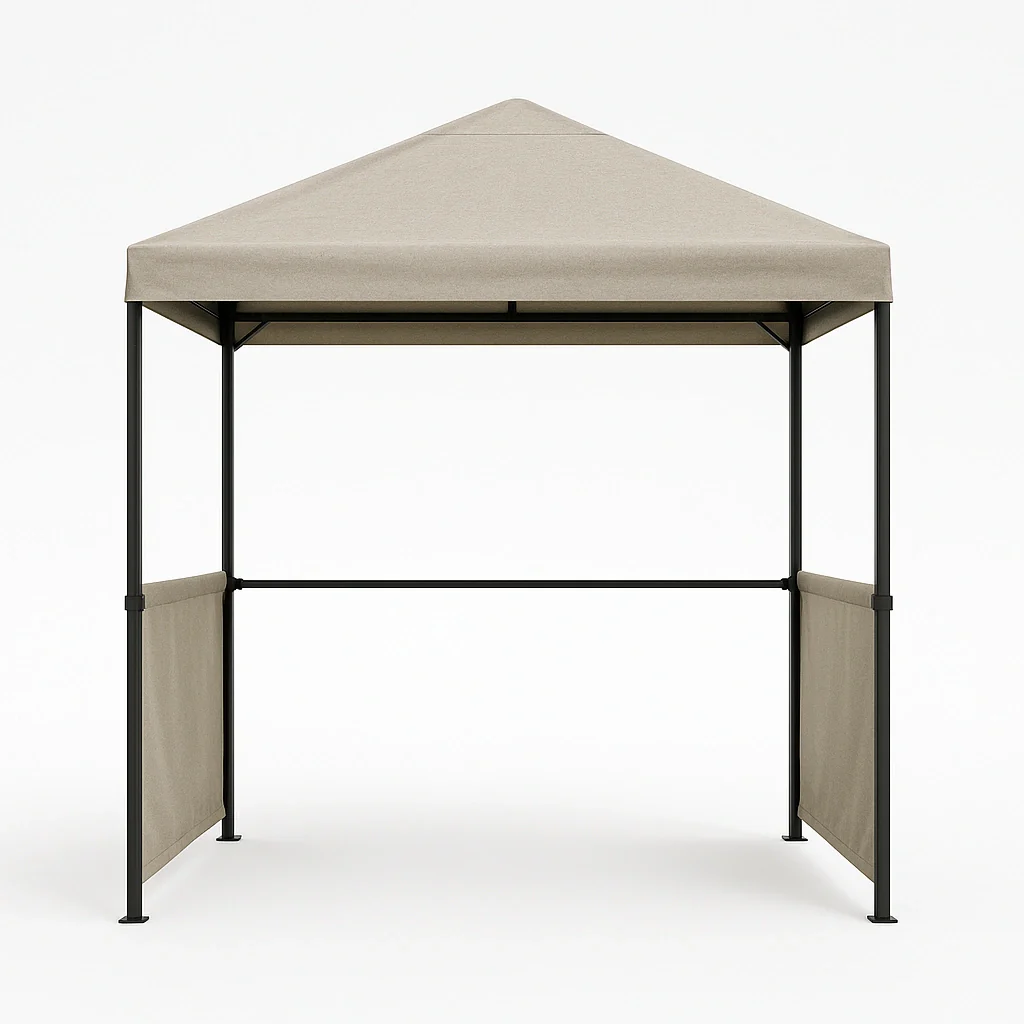 Udendrs havegrillskur 300x180x250 cm beige, metalstruktur