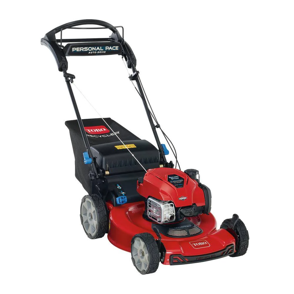 Toro SmartStow 22锟芥�锟斤拷 Gas Lawn Mower, Self-Propelled, 150cc Briggs & Stratton Engine, Recycler Deck
