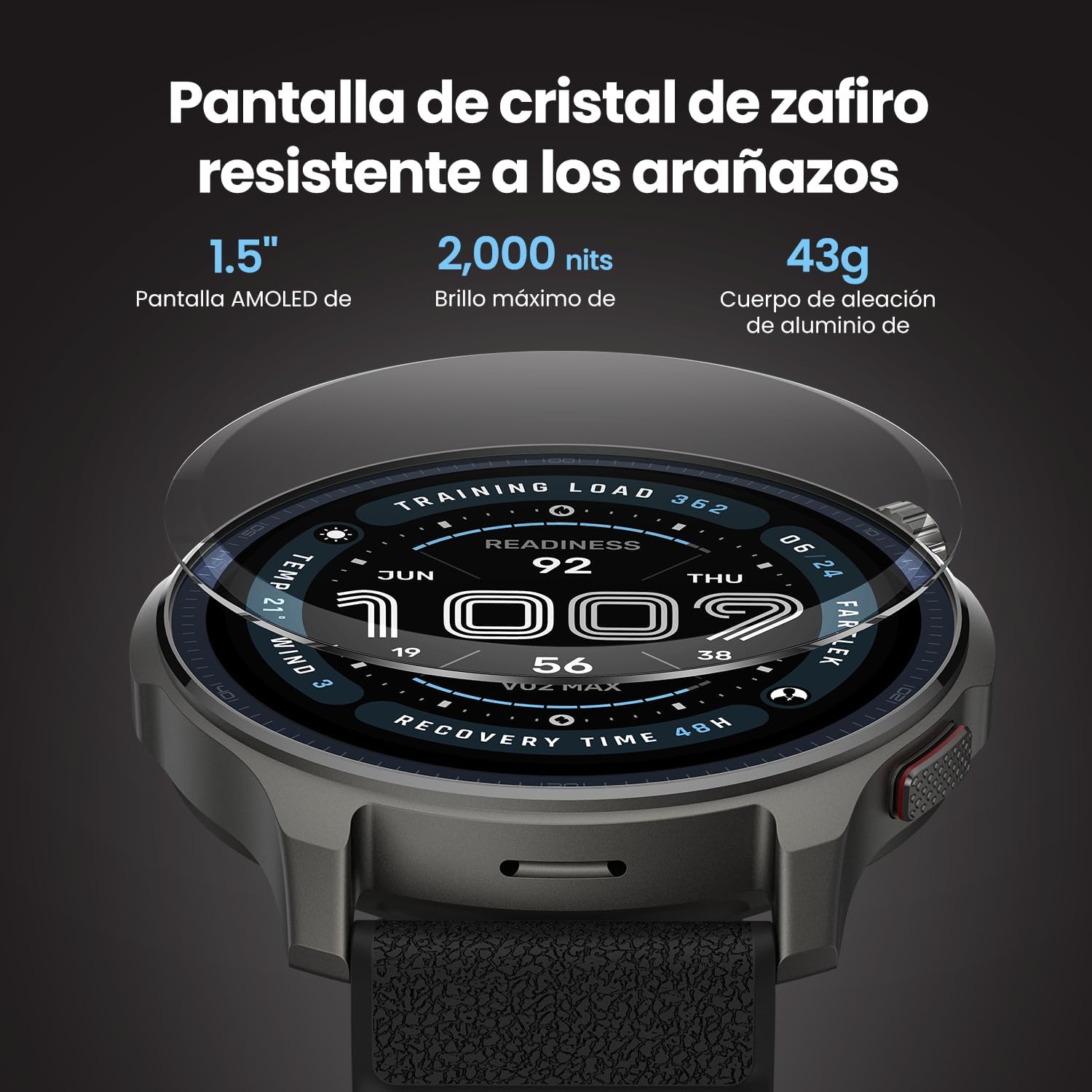 Amazfit Balance 2 Reloj Inteligente Hombre 47mm, Pantalla AMOLED 1,5