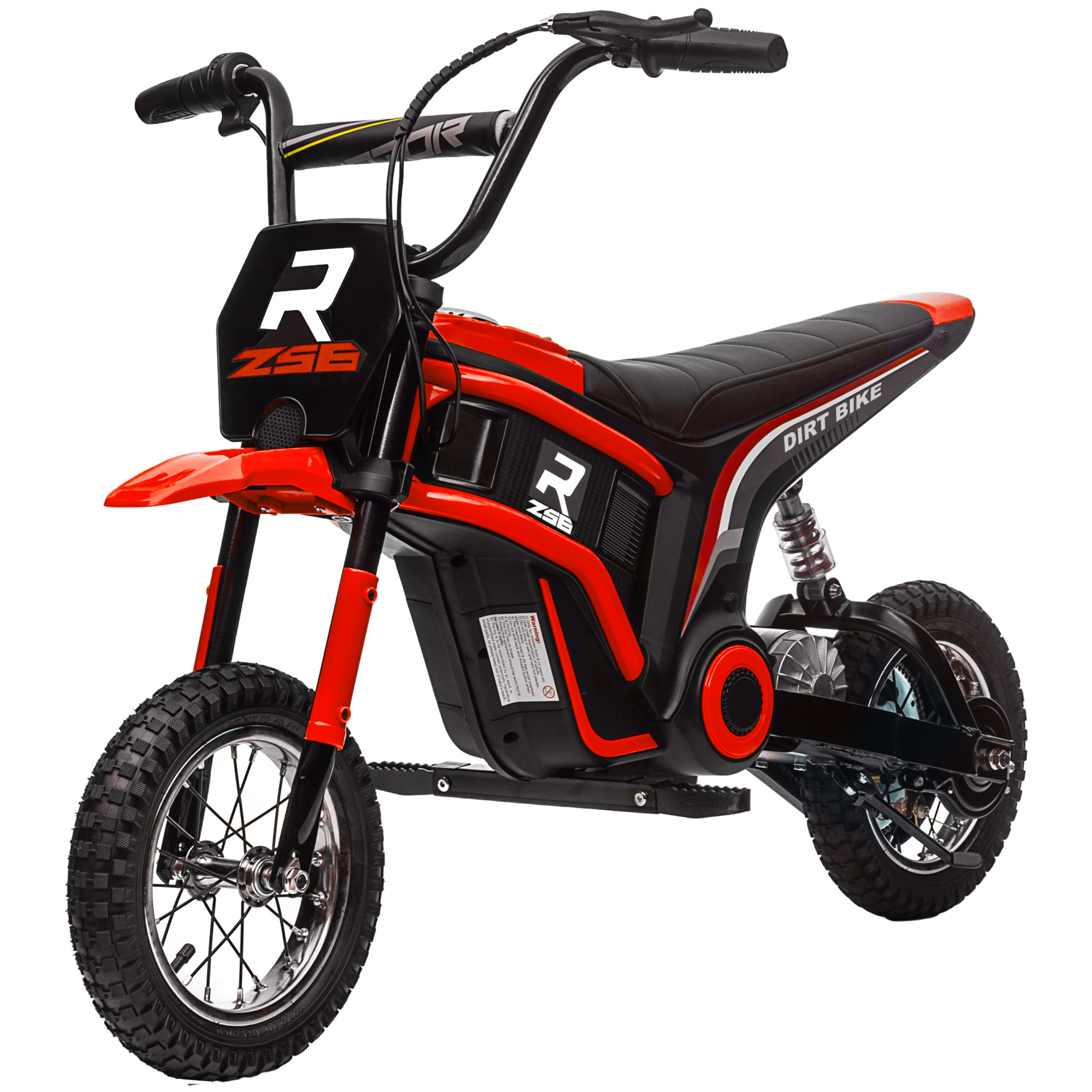 Elektrische Kindermotorfiets, 24V met Toeter en Verlichting, Draaigashendel, 8-16 km/u, 8-12 Jaar, Rood