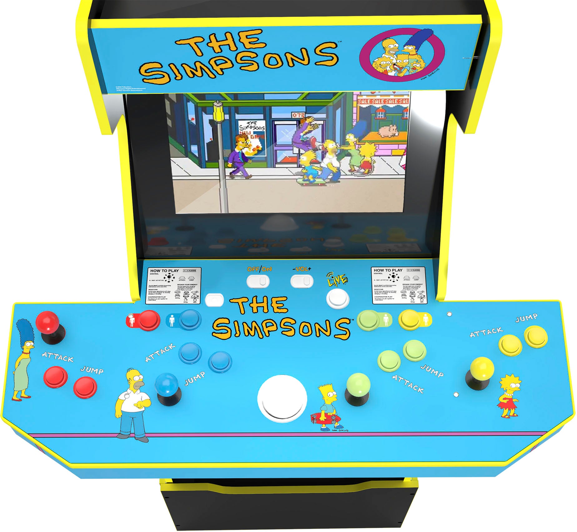 Arcade1Up &ndash; The Simpsons 30th Edition Arcade with Stool and Tin &ndash; Multi