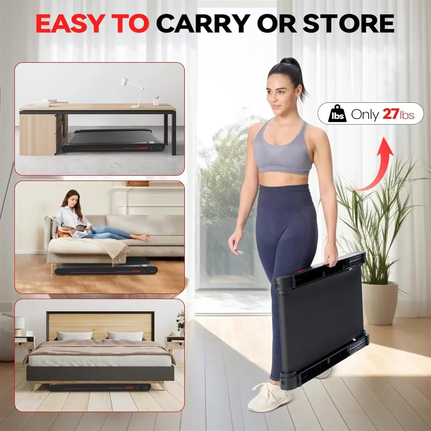 Sperax Walking Vibration Pad with APP 3 in 1 Under Desk Treadmill Walking Treadmill Pad