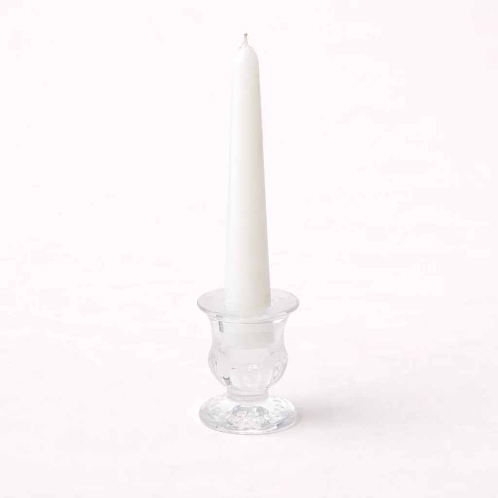 Engraved Glass Candle Holder