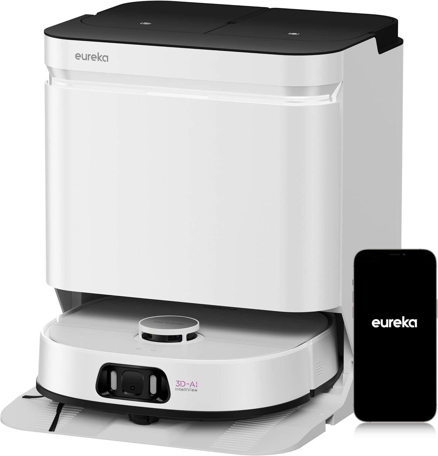 EUREKA J15 Ultra Robot Vacuum Cleaner, Powerful Suction 19,000 Pa, Hot Water Mop Wash at 75°C, Mapping with AI, Advanced Edge Cleaning, Self-Cleaning Station