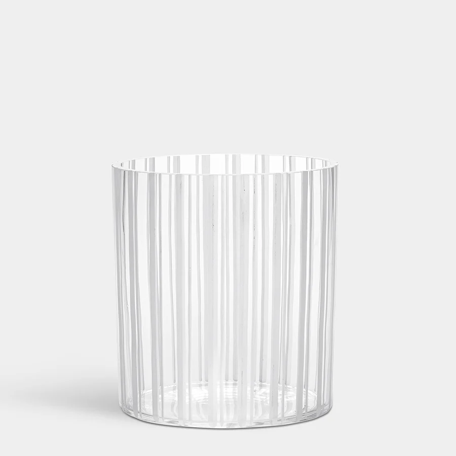Cut In Number Striped Vase