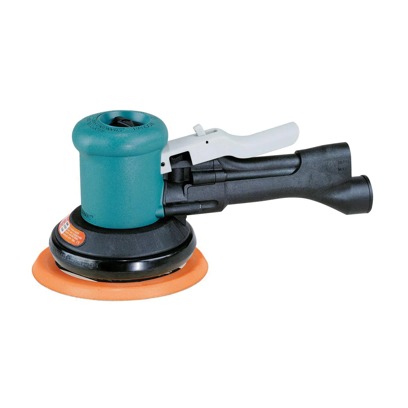 Dynabrade Dynalocke 58435  ~  6 Inch Diameter Dynalocke Dual-Action Sander Non-Vacuum .4 Hp 12000 Rpm 3/16 Inch Diameter Orbit/Rotary Rear Exhaust