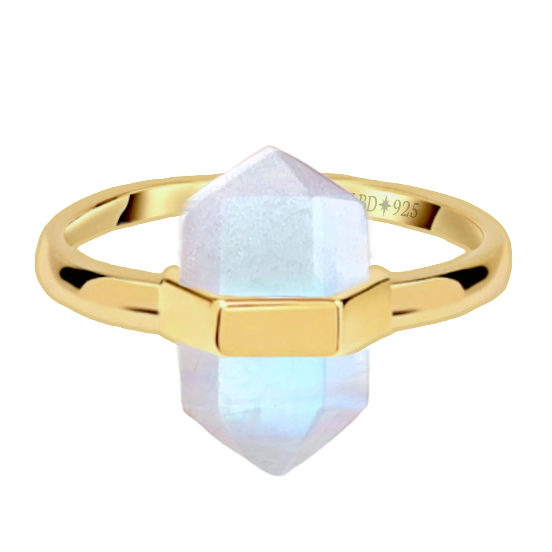Laihas Gold Crystal Kindness Moonstone Ring