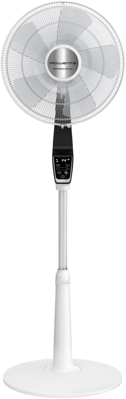 Rowenta Standventilator Turbo Silence Extreme, 14 Geschwindigkeitsstufen, 32 dB Silent Night Modus, Fernbedienung, Oszillation, höhenverstellbar, Luftzirkulation bis 8,2 m, weiß, VU5690F0
