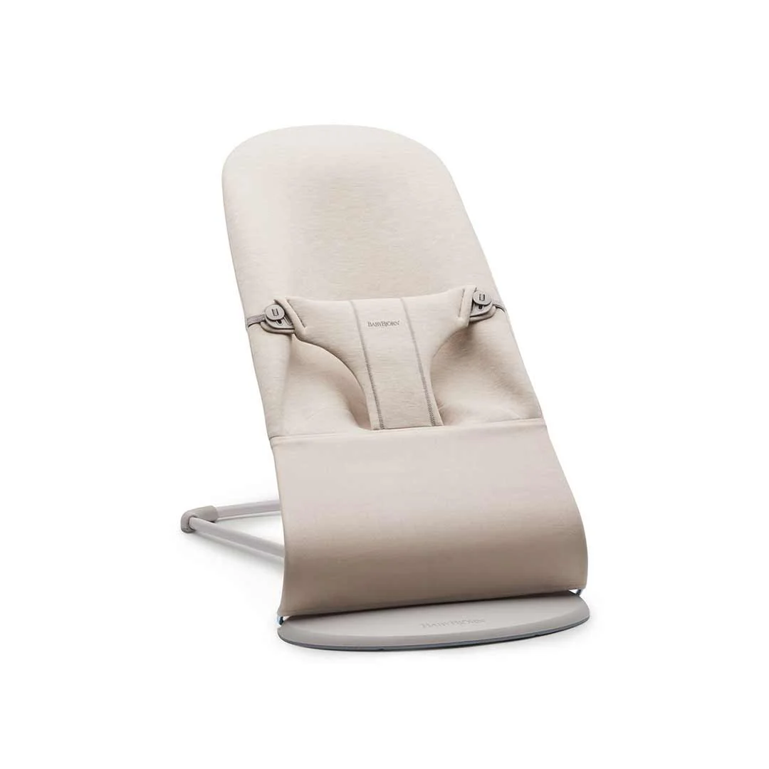 Dondolo BabyBjörn Bliss – Rivestimento in jersey 3D beige chiaro, ergonomico e confortevole