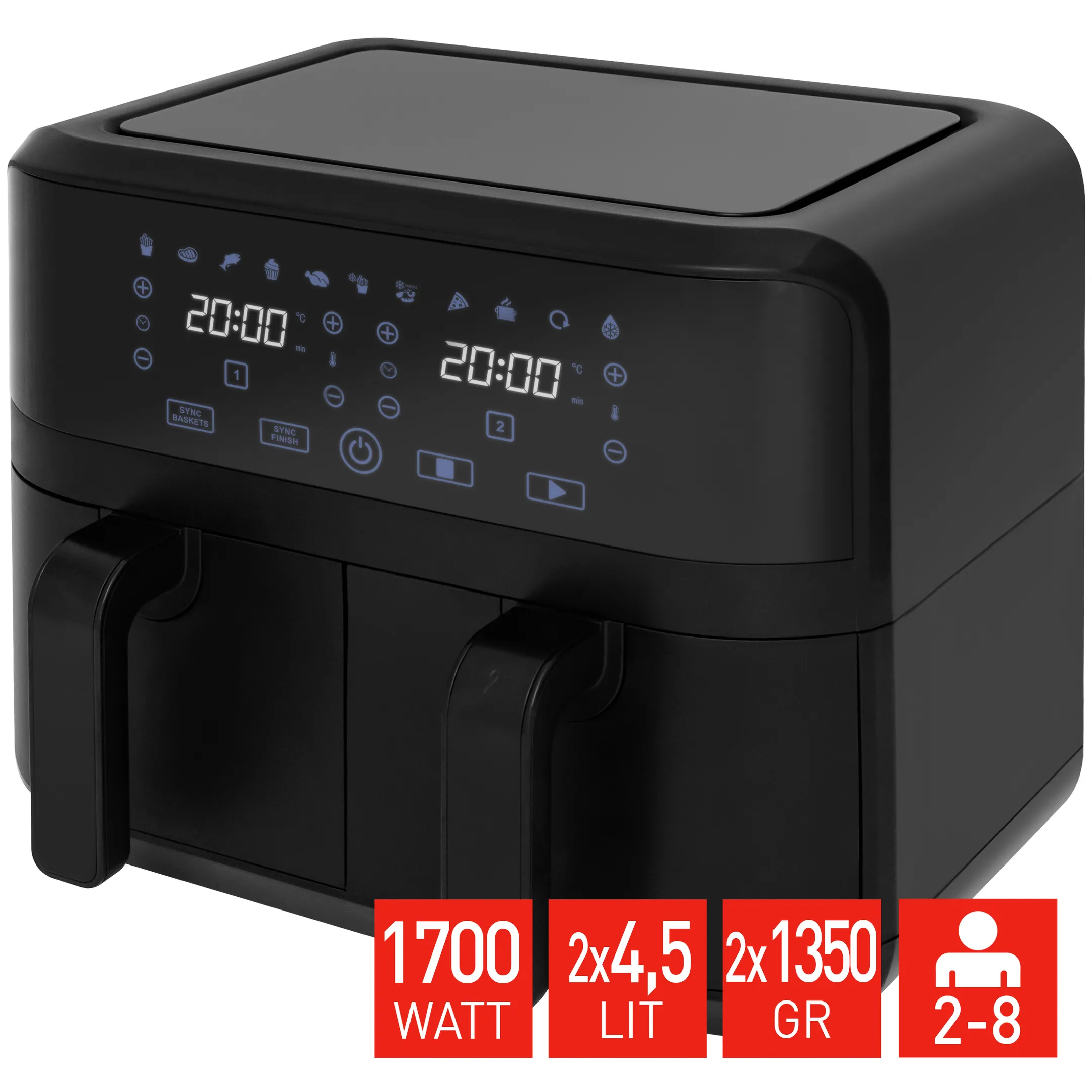 FRITEL Airfryer SnackTastic® 8180 DUO