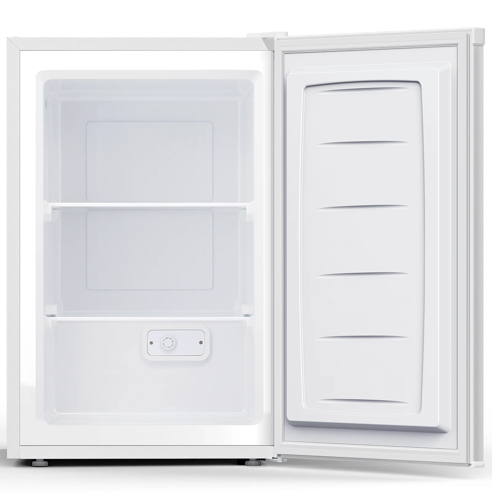 KNDKO 3.2Cu.ft Upright Freezer, Compact Freezer with Removable Shelves, Adjustable Thermostat for Home/Kitchen/Office, SILVER