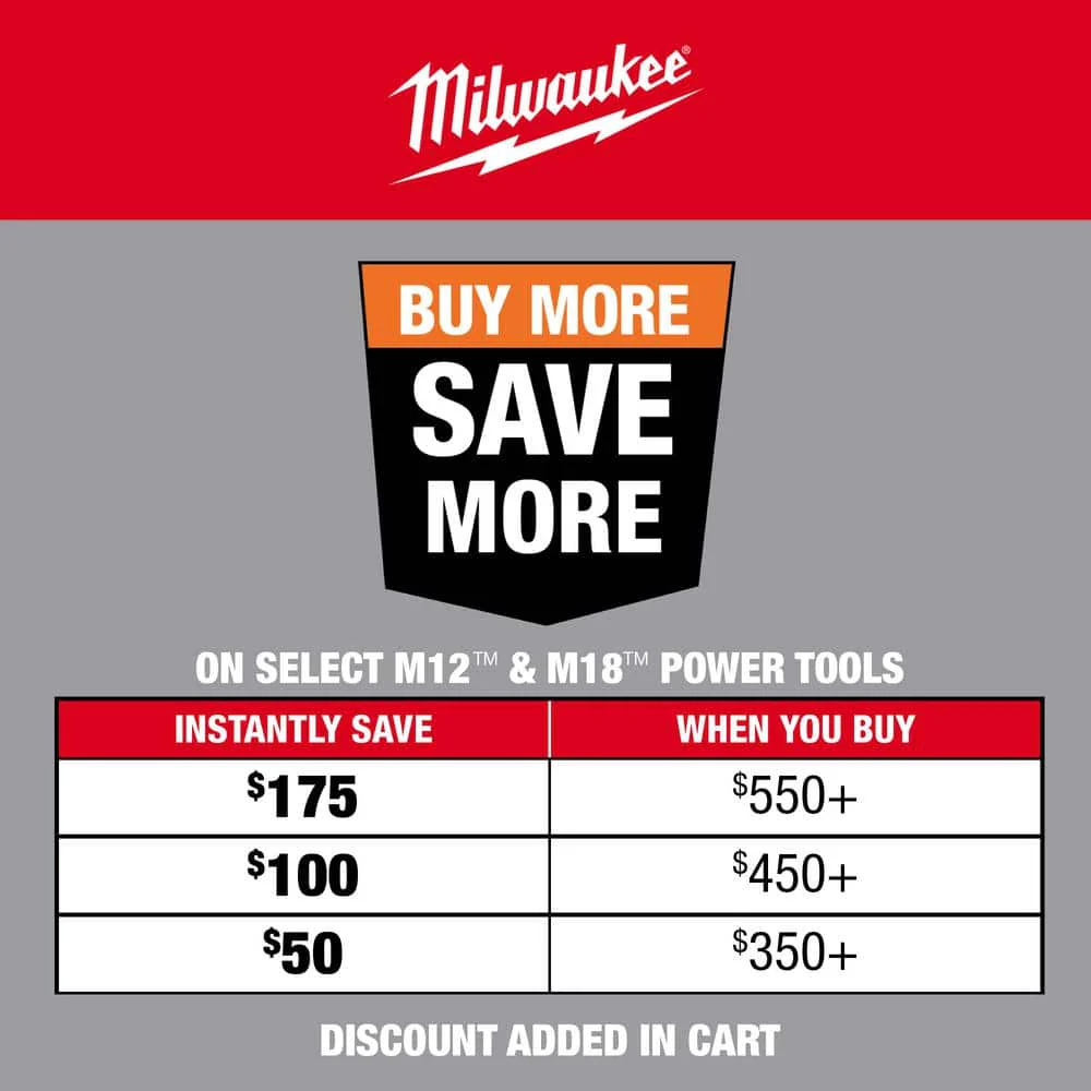 Milwaukee M12 FUEL 3/8″ Szénkefementes rövid ütvecsavarozó, 250 ft-lbs nyomaték, akkumulátor és töltő nélkül