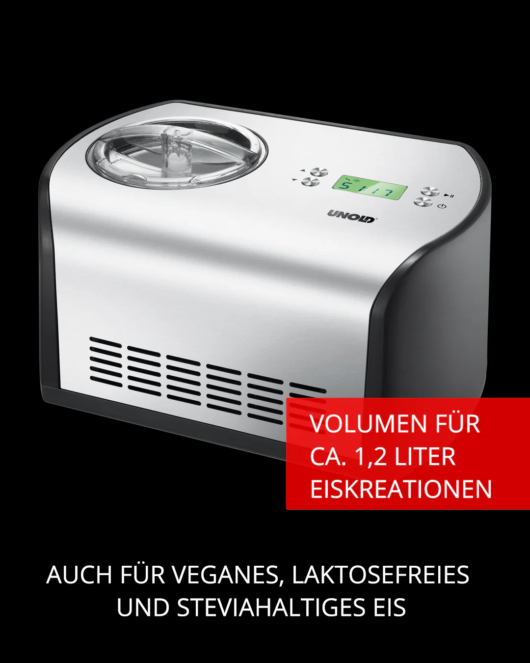 2025 Macchina per gelato One con libro di ricette incluso, capacità 1,2 L