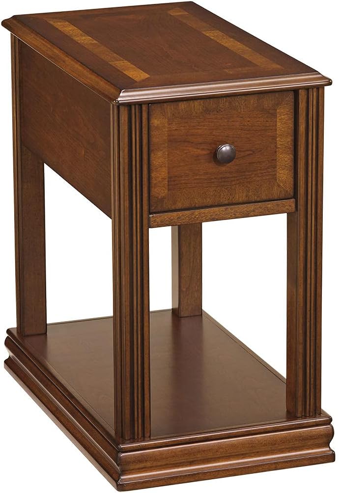 Signature Design by Ashley Breegin Chair Side End Table, 1 Drawer, 1 Fixed Shelf, Veneers, Wood, 13.13