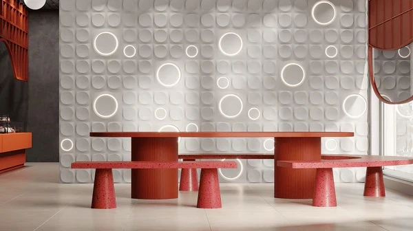GYPSUM 3D WALL PANEL | COSMIC 0212 + LED MEDIUM