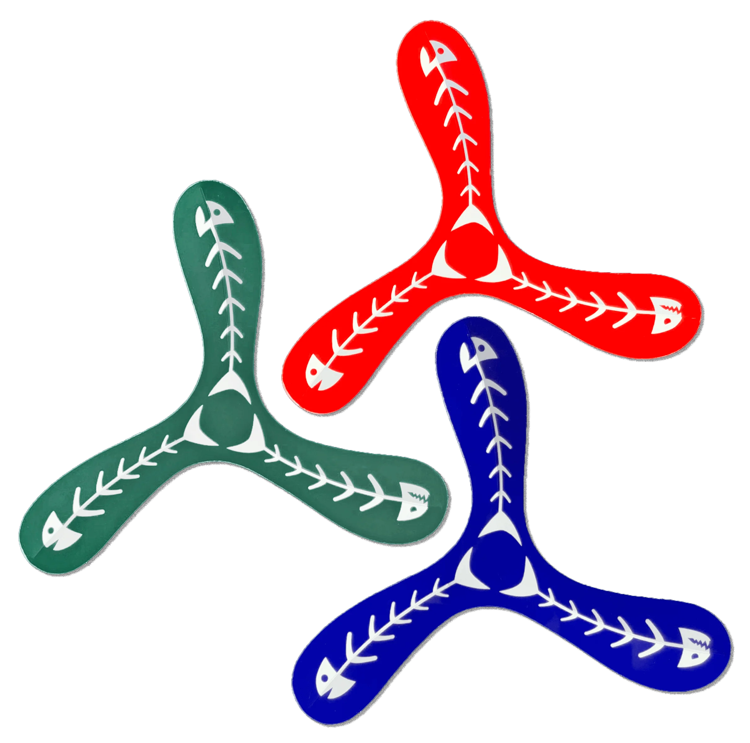 Flick Boomerang - Small thin plastic boomerangs. They work great!