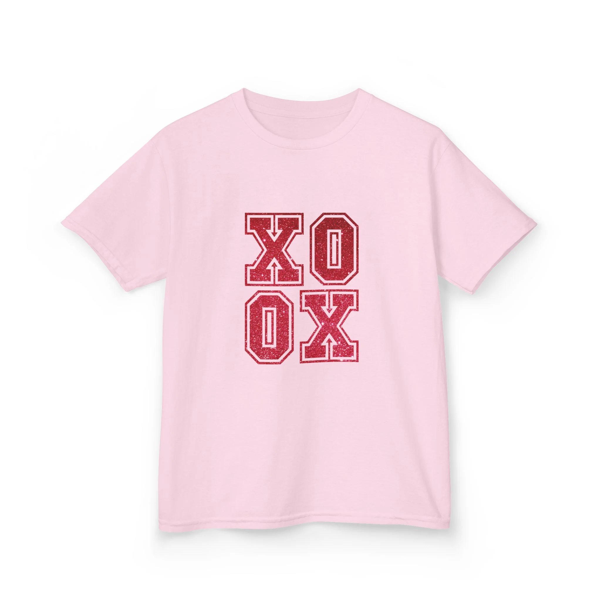 Red Varsity XOXO Kids Tee | Love Letter Graphic