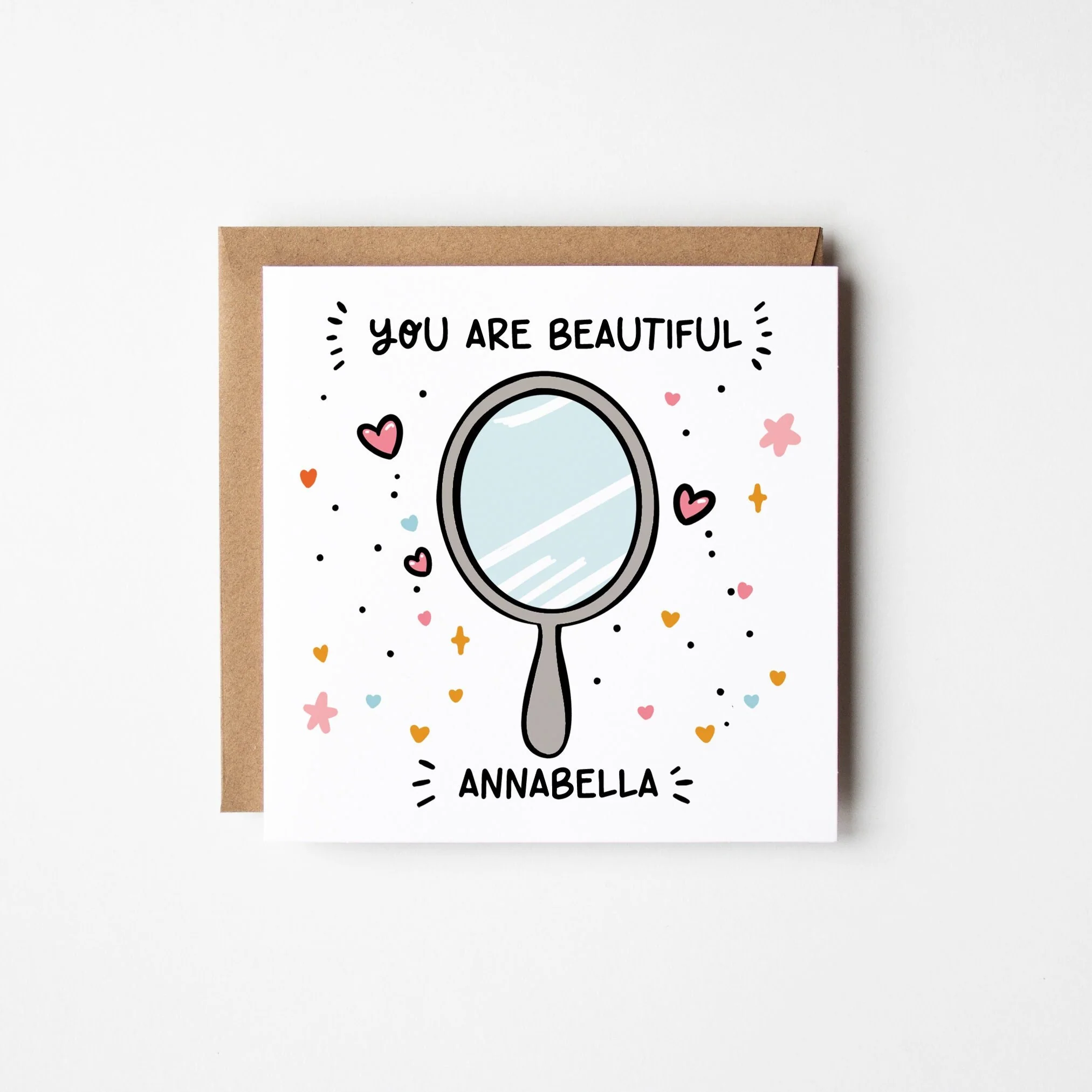 You Are Beautiful Card ? Personalised Thinking of You Card ? You Are Enough Card ?