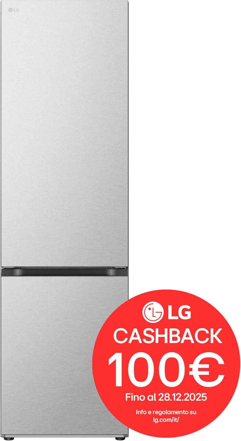 LG GBV7280AMB Frigorifero Combinato Total No Frost, 387L, Classe A, Porte Piatte, Door e Linear Cooling, Fresh Balancer e Converter, Metal Fresh, Compressore Smart Inverter, Metal Sorbet