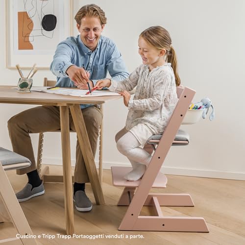 Stokke, sedia Tripp Trapp, rosa, regolabile, evolutiva, per neonati, bambini e adulti, pratica, comoda ed ergonomica, design senza tempo : Prima infanzia