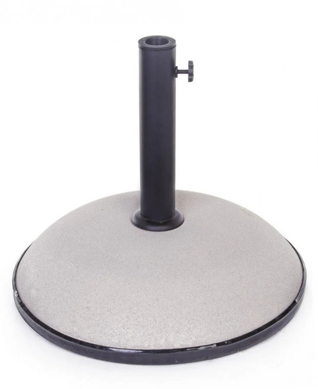 Base Ombrellone Ø35 a Ø48 Barry Tondo 35 Kg Tortora in Cemento