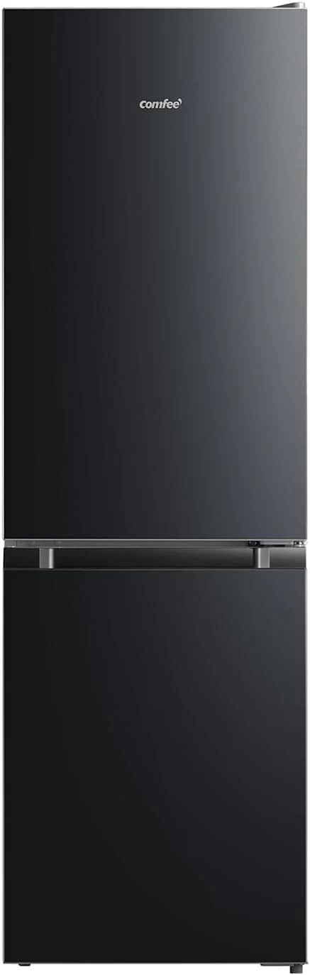 Comfee' RCB169DK3 Kühlschrank mit Gefrierfach 150cm Höhe/Kühl-/Gefrierkombination/Low Frost/174L/leise Kühlgefrierkombi 38dB/Einstellbare Kühlschranktemperatur/LED-Licht/156 kWh/Jahr/Schwarz